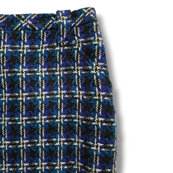 Ann Taylor Loft Women’s Plaid Tweed Lined Skirt with Side Zip Pockets Size 8 - Picture 2 of 11